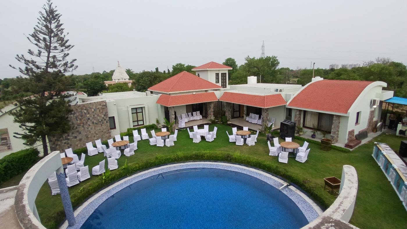 Sanskriti Farm Stay aerial view, Jaipur